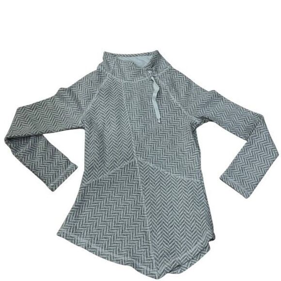 PrAna Grey Herringbone Long sleeve Wool Pullover Size XS - Picture 1 of 5